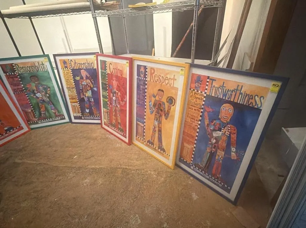 Set of 6 Character Counts Framed Art Prints