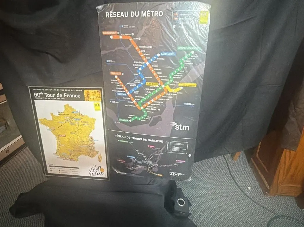 Tour de France 2003 Poster and Montreal Metro Map
