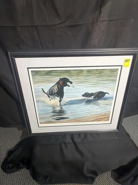 S.P. Hamrick Framed Print: Black Labradors