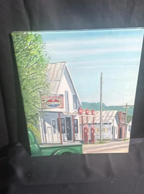 Vintage Midco Merc Standard Station Painting
