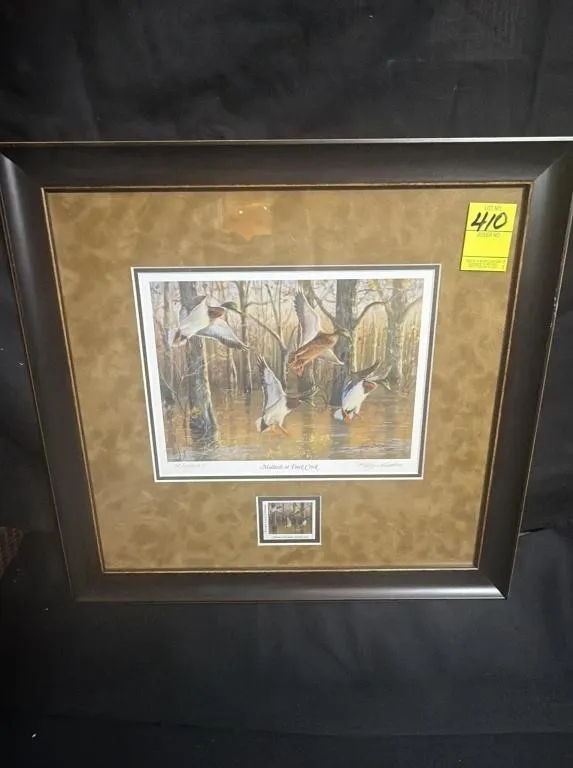 Mallards at Duck Creek Framed Print & 2008 Stamp
