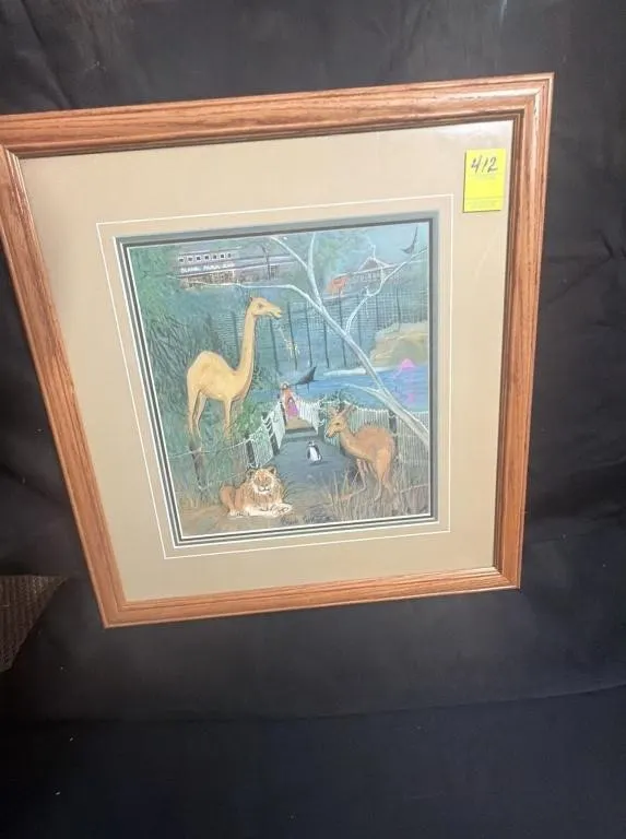 Blank Park Zoo Framed Print