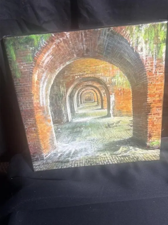 Brick Archway Perspective Canvas Print