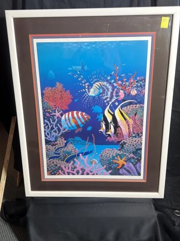 Neptune's Lair Framed Reef Art by Robert McCoy