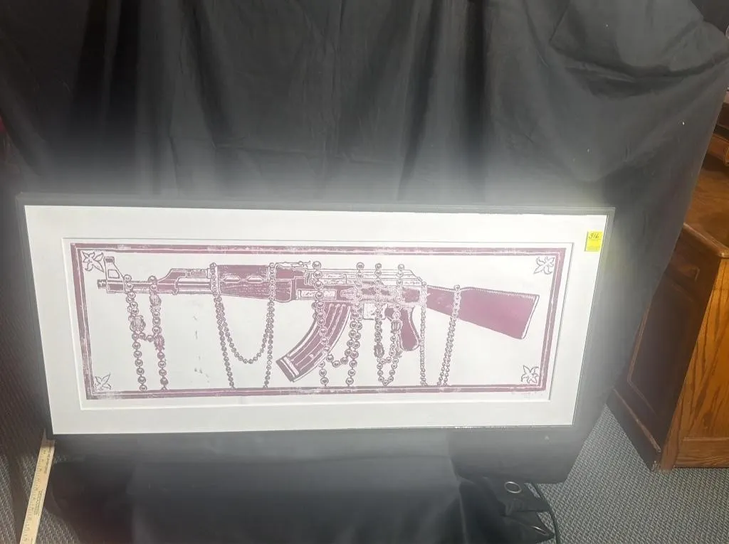 Framed Limited Edition AK-47 Print, 7/50