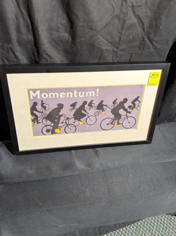 Momentum! Framed Cycling Art Print