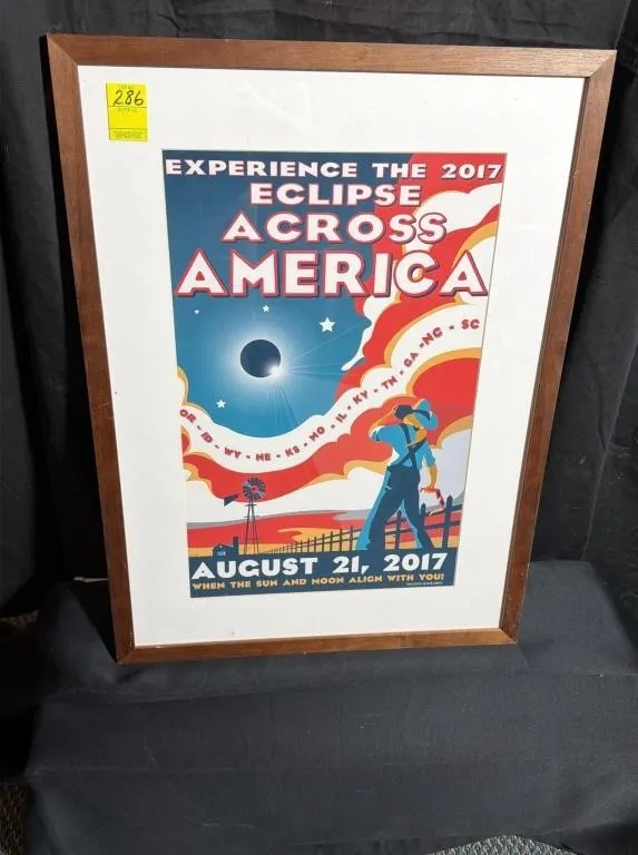 2017 Eclipse Across America Framed Poster