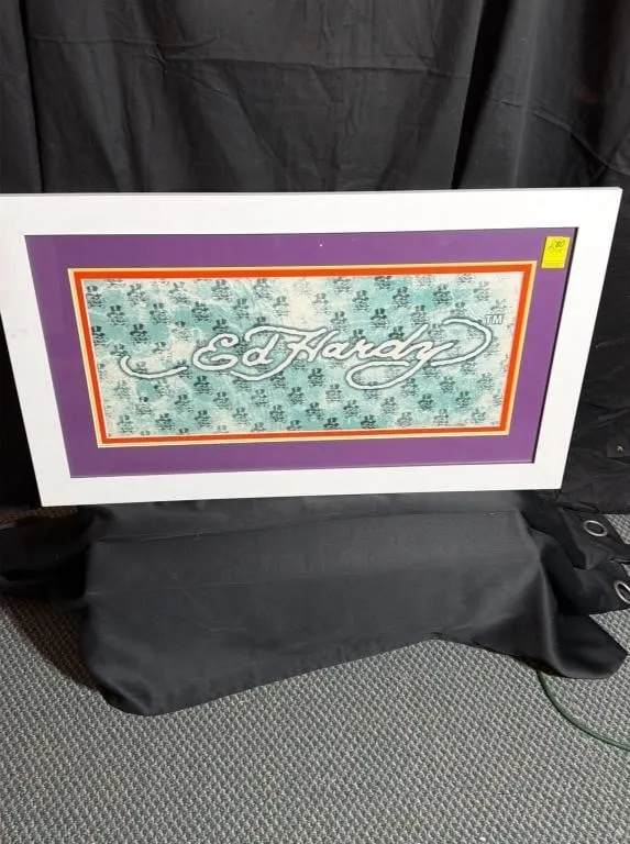 Framed Ed Hardy Logo Wall Art