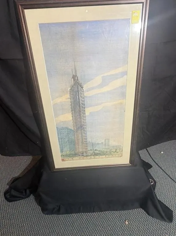 Framed The Golden Beacon Architectural Print