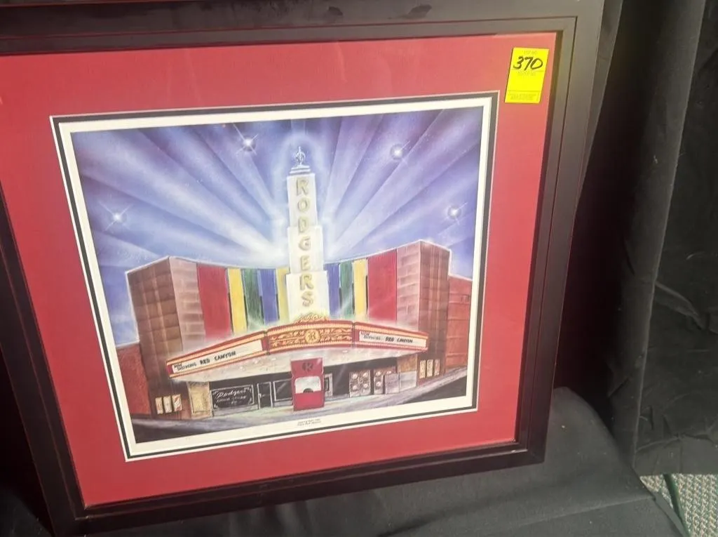 Framed Rodgers Theater Art Print