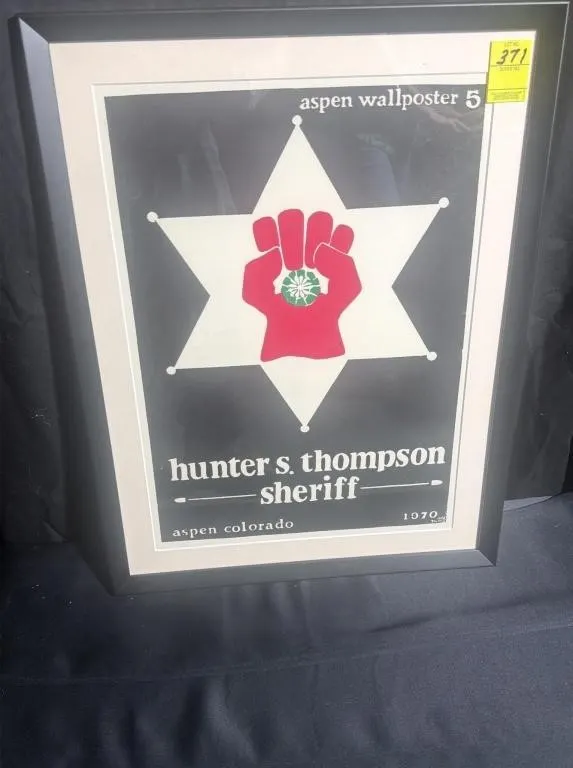 Framed Hunter S. Thompson Sheriff Poster 1970