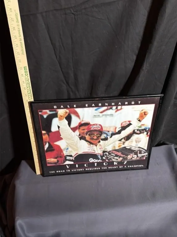 Dale Earnhardt Victory Framed Print