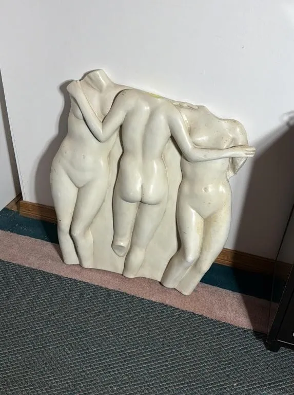 Three Graces Bas-Relief Wall Plaque