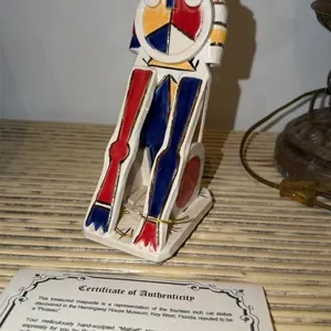 Vancura "Picasso" Cat & Ceramic Ruffled Rim VASE