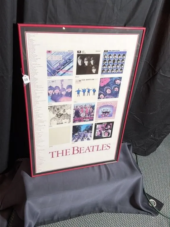 Framed The Beatles Album Discography Poster