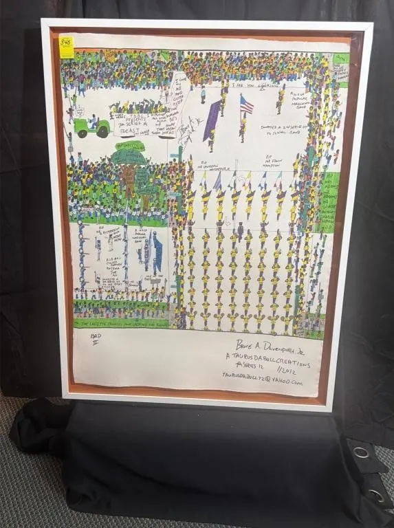 Bruce A. Davenport Jr. Framed Parade Artwork
