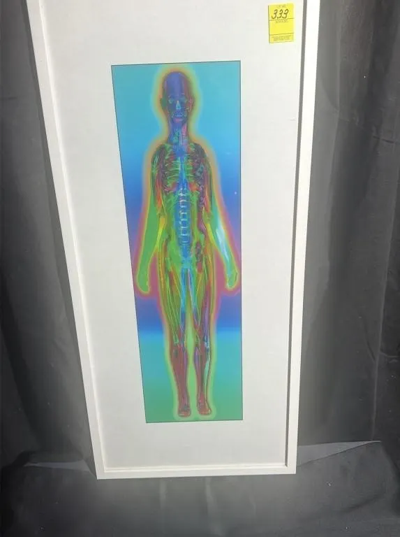 Framed Human Thermal Body Scan Print