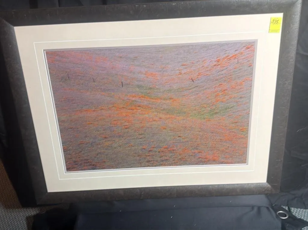 Framed Landscape Art Print: Wildflower Meadow