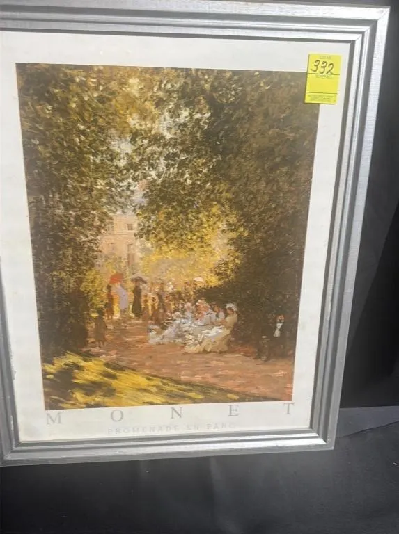 Framed Claude Monet Promenade En Parc Print