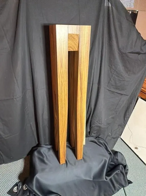 Tall Modernist Wood Pedestal Stand