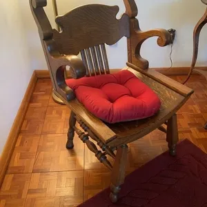 Antique Carved Quartersawn Tiger Oak Armchair with