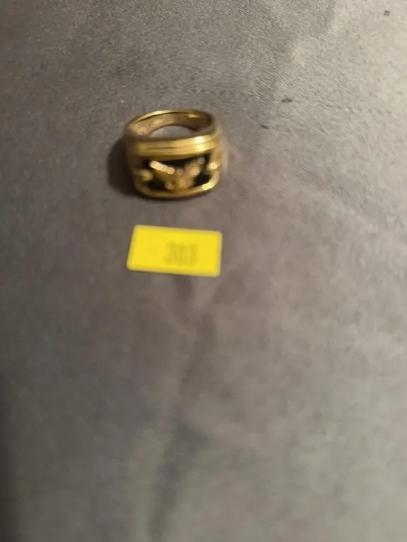 Gold and Sterling Silver Eagle Motif Signet Ring