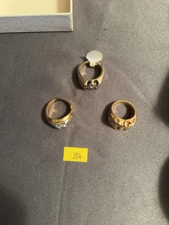 Assorted Men's Yellow Gold Rings 18K and 14K Band