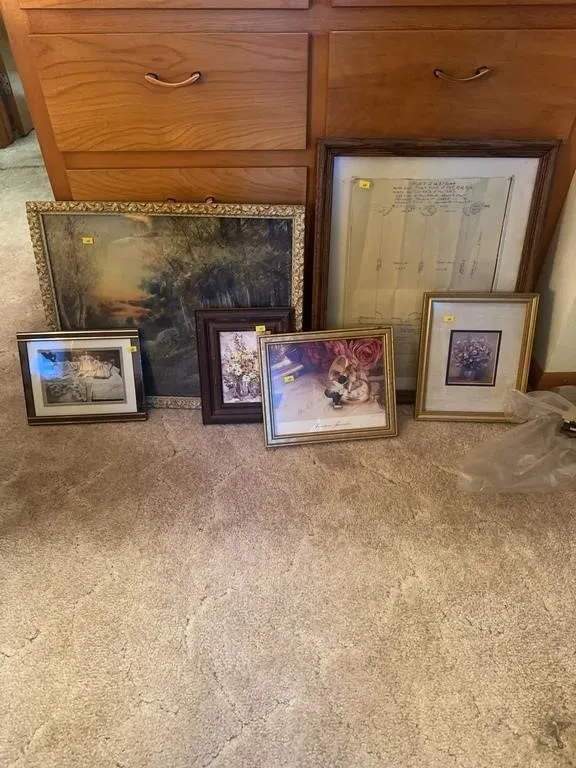 Framed Darke County Ohio Land Survey Plat and Asso