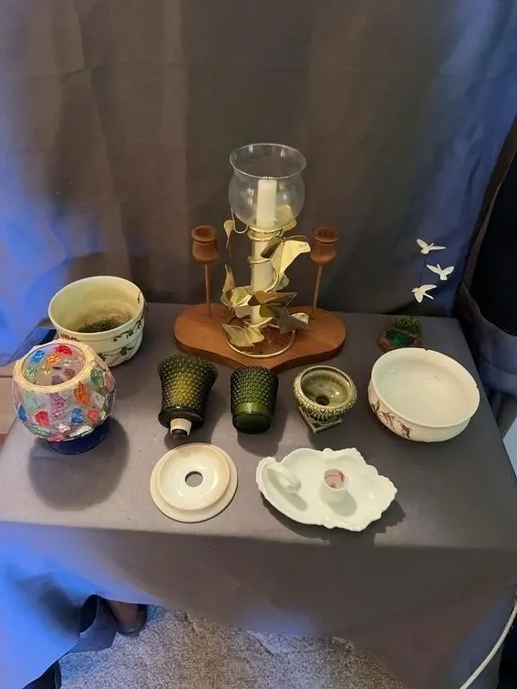 Assorted Candleholders Hurricane Glass Peg Votives
