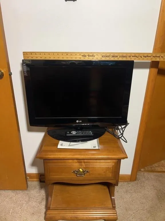 LG Flat Screen Television With Remote Control and