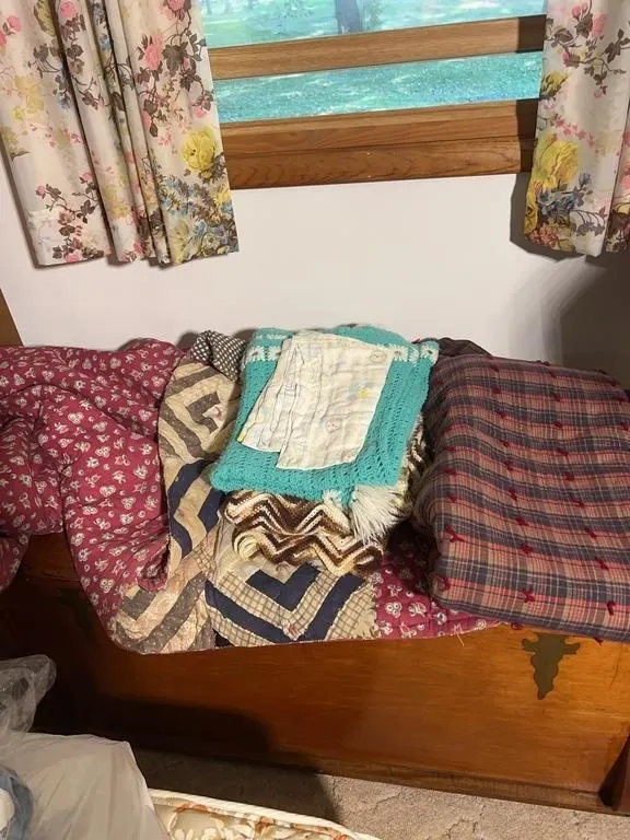Assorted Handcrafted Patchwork Quilts and Crochet