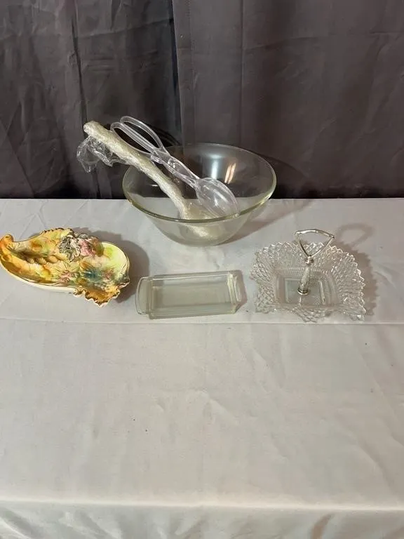 Assorted Glass and Ceramic Tableware Serving Bowls