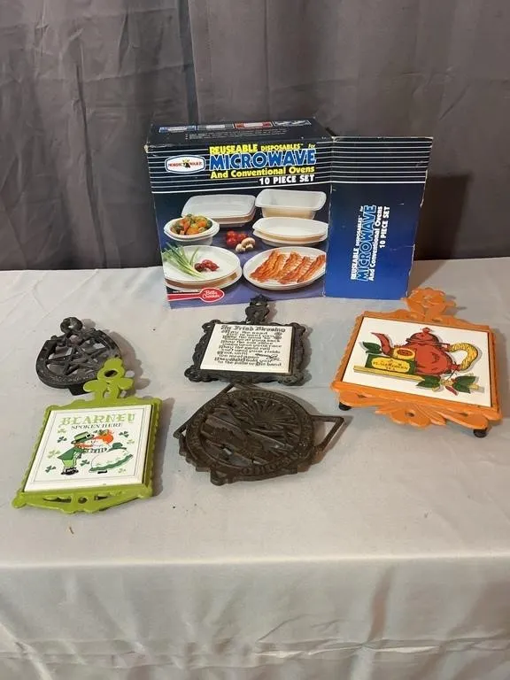 Nordic Ware Microwave Cookware Set and Cast Iron C