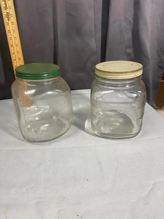 Glass Refrigerator and Pantry Canister Jars with M