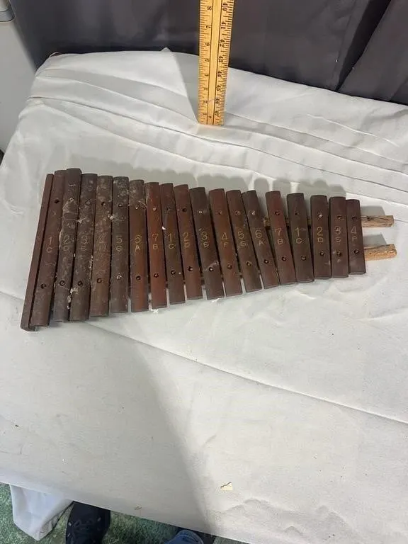 Antique Wooden Desktop Xylophone Glockenspiel Perc
