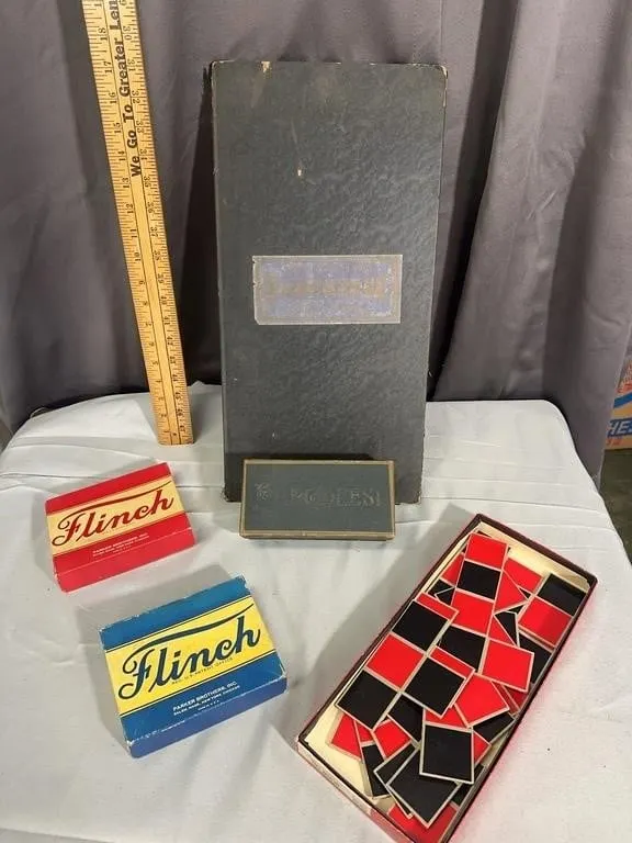 Antique Parcheesi Board Game Set With Parker Broth