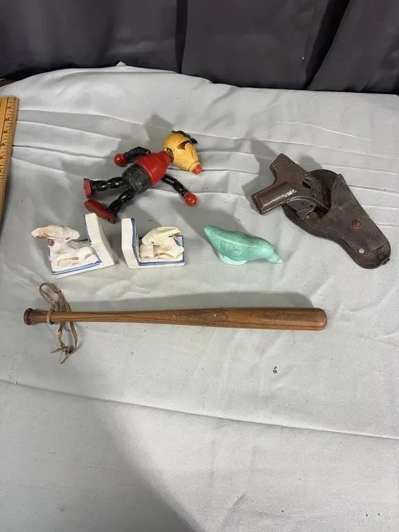 Antique Daisy Target Pistol Wooden Mickey Mouse an