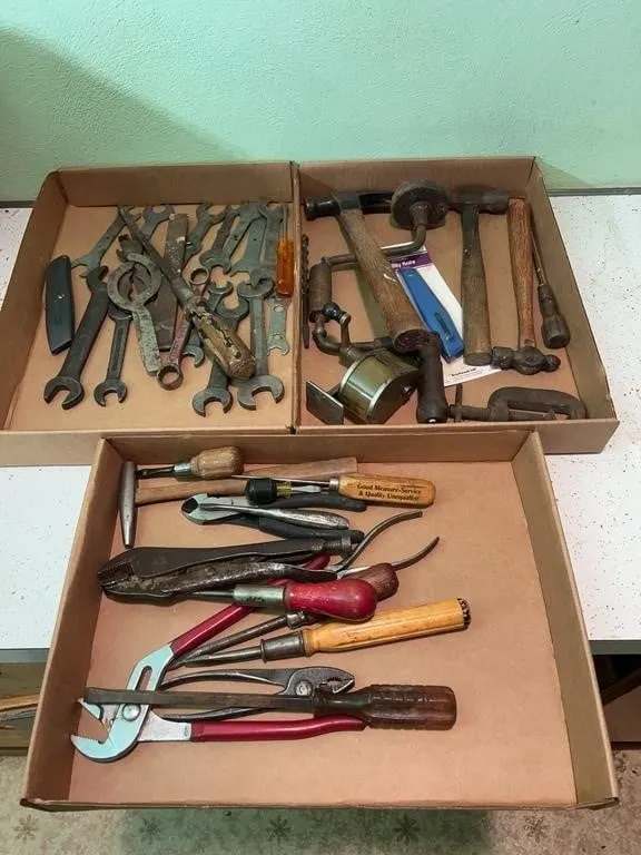 Assorted Hand Tools Hammers Wrenches Screwdrivers
