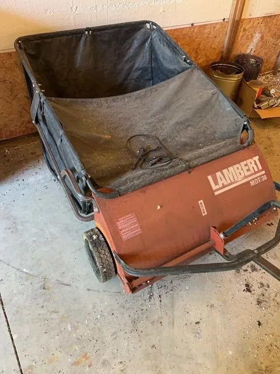 Lambert MDT 38 Tow-Behind Lawn Sweeper With Catche