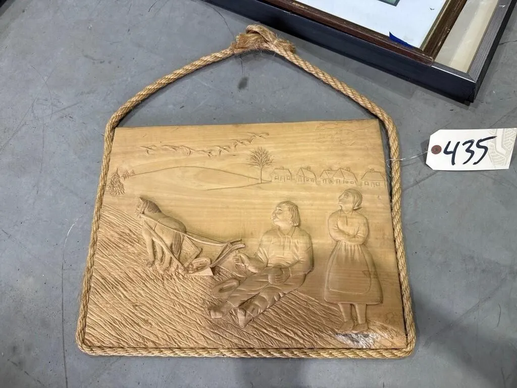Carved Wood Wall D\uFFFdcor 17"x13"