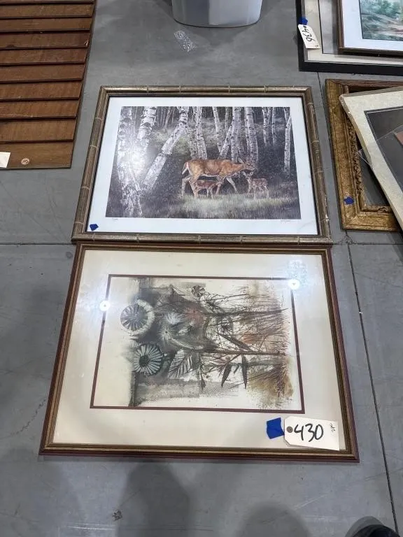 2 Pcs - Framed Wall Prints - 1 is #'d & 1 by Charl