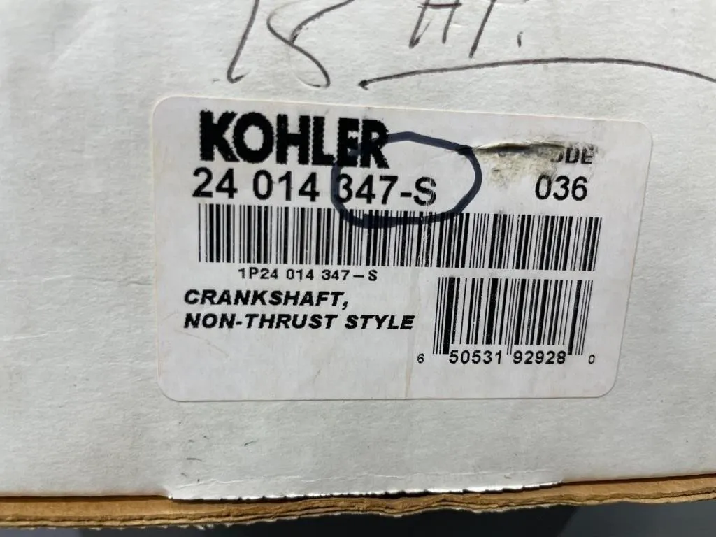 Kohler Non Thrust Style Crank Shaft