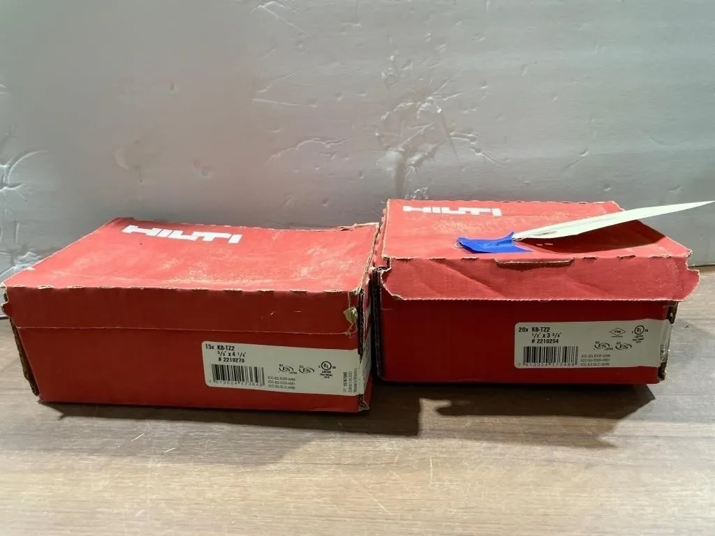 2 Boxes - Hilti Wedge Anchors