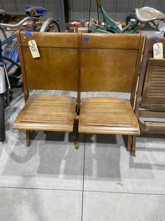 Wooden Folding Loveseat