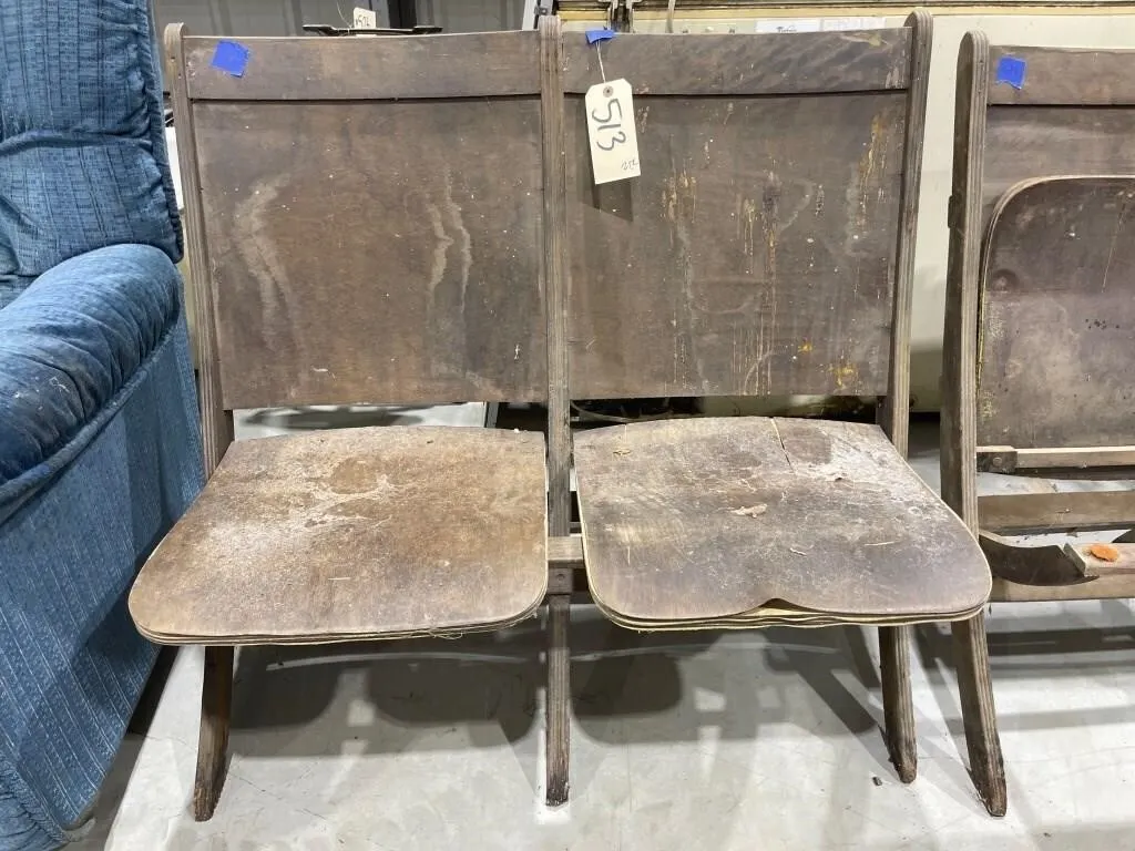 Wooden Folding Loveseat