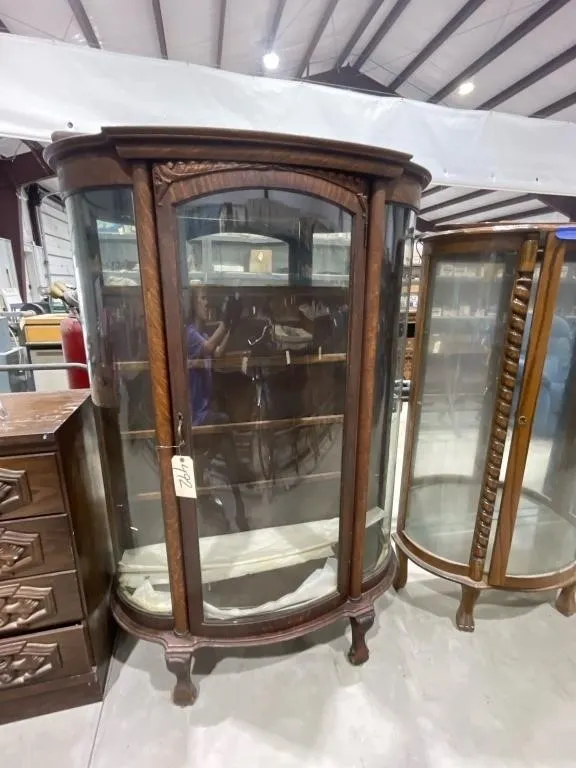 Bow Front Cabinet 43"L x 18"W x 68"H