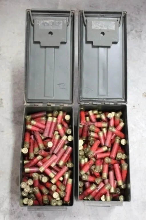 550+ 28 ga. Reload Shells & 2 Metal Ammo Boxes