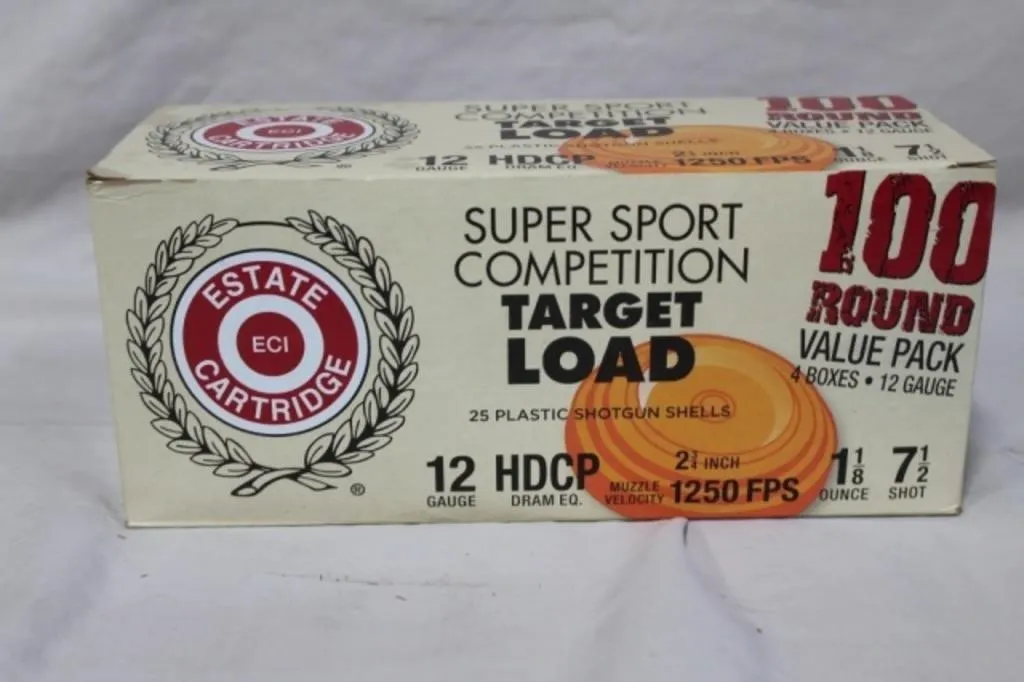Estate 12 ga. 7.5 Shot (4 Boxes of 25 Shells)