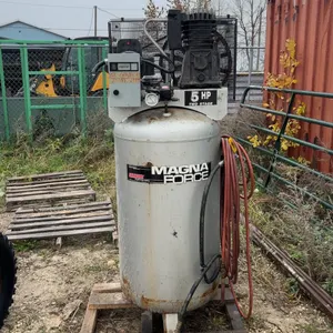Magna Force Sanborn 5 HP Two Stage Air Compressor, Air Hose, (Tested Working Before Loading, Was