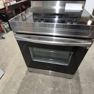 Samsung Stainless Steel Electric Range with Glass Cooktop, Convection Bake and Broil, Self-Clean